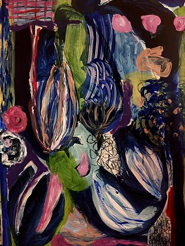 Vibrant Abstract Forms Art Print