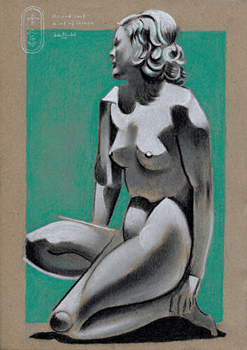 Classical Seated Nude Art Print