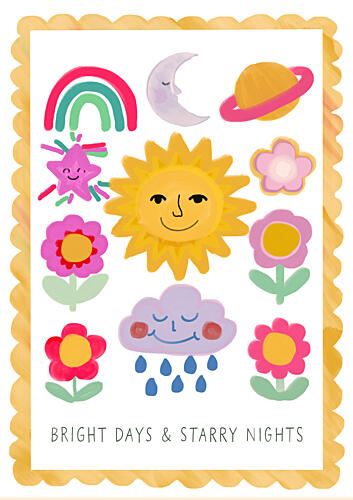 Bright Days Starry Nights Art Print