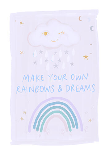 Winking Cloud Rainbow Dreams Art Print