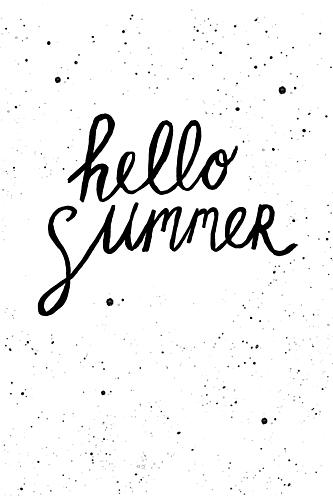 Hello Summer Script Art Print by Hello Elsbeth