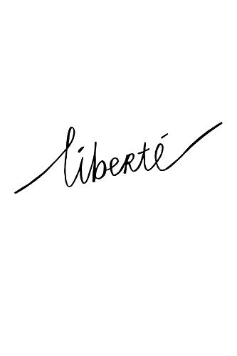 Liberte Elegant Script Art Print by Hello Elsbeth