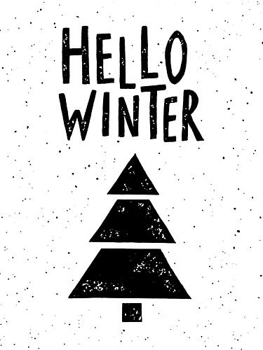 Hello Winter Tree Art Print by Hello Elsbeth