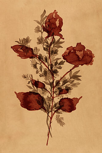 Vintage Floral Bouquet Art Print by Cartissi