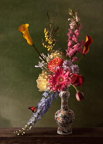 Vibrant Floral Still Life Art Print