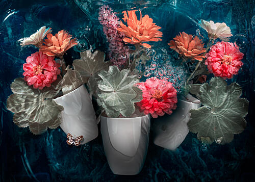 Submerged Floral Beauty Art Print