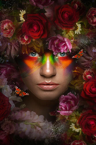 Colorful Floral Beauty Art Print