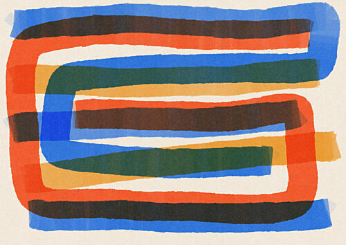 Colorful Abstract Lines Art Print