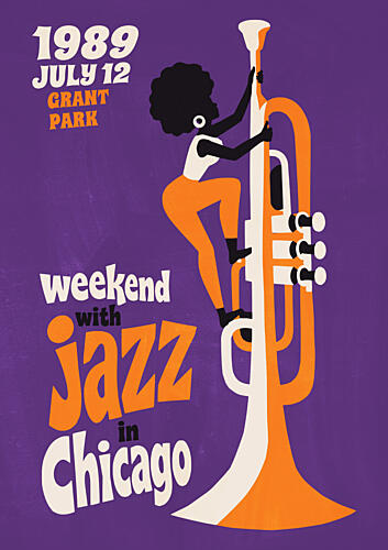 Weekend Jazz Chicago Art Print