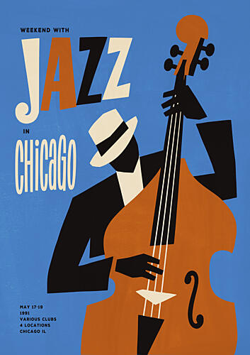 Weekend Jazz Chicago Art Print