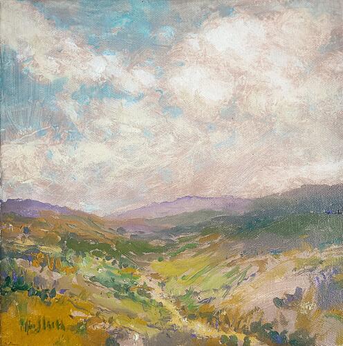 Vibrant Valley Landscape Art Print