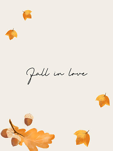 Fall in Love Quote Art Print