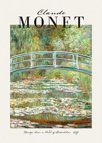 Bridge over Lily Pond Art Print