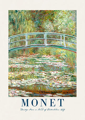 Bridge over Lily Pond Art Print