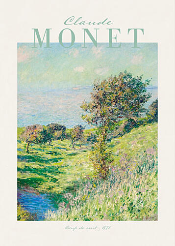 Green Coastal Landscape Art Print