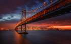 Fire Over San Francisco Art Print