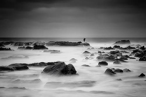 White Silence Coastal Print