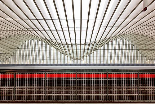 the red line Abstract Art Print