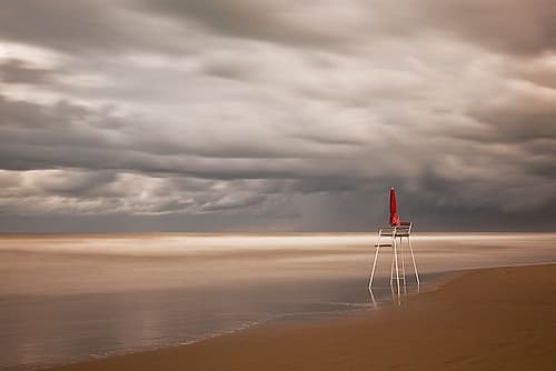 Red Coastal Print