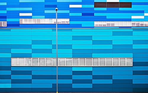 Fifty Shades Of Blue Architecture Print