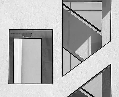 Stairwell Geometry Abstract Art Print