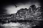 the boats of Varanasi Art Print