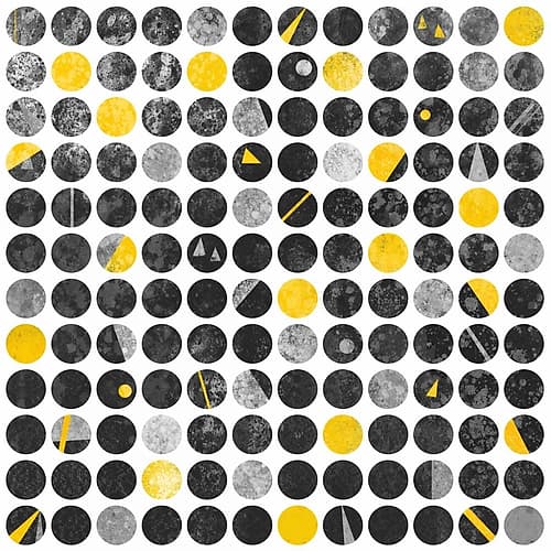 Circles Grunge Art Print by Atelier B Art Studio