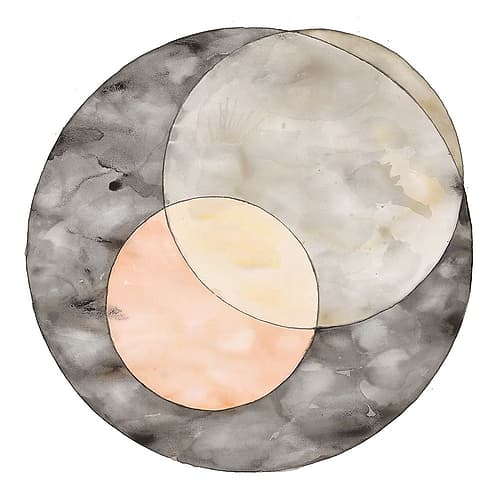 CIRCLES CROSSING Art Print