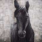 BLACK HORSE Art Print