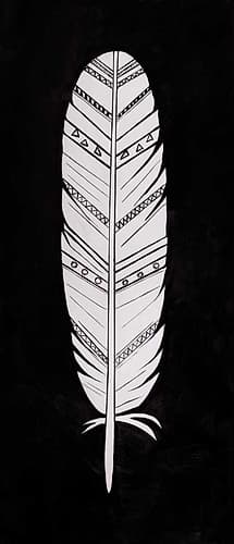 Bird Feather Art Print by Atelier B Art Studio