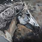 Side Wild Horse Art Print