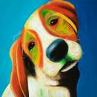 COLORFUL BEAGLE DOG Art Print