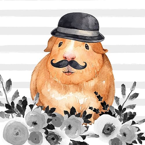 GUINEA PIG DETECTIVE Art Print