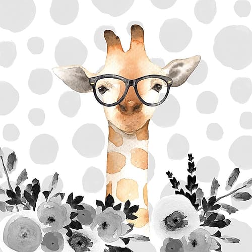 GEEK GIRAFFE Art Print
