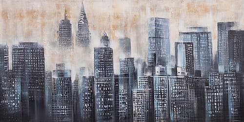 BUILDINGS THROUGH THE CLOUDS Landscape Print