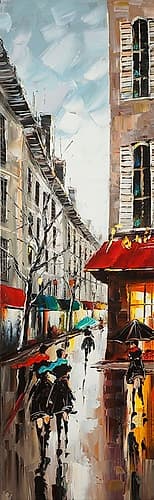 WOMEN WALKING IN THE STREET Art Print