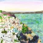 LANDSCAPE OF CRETE Art Print