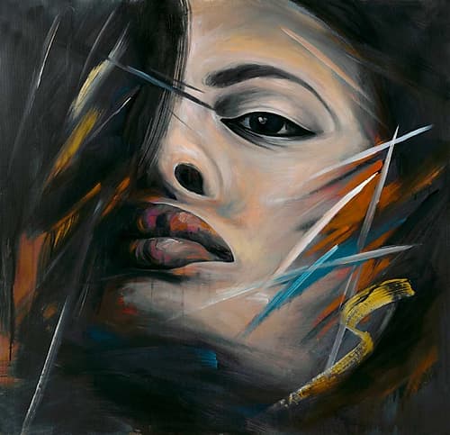 Abstract Woman Portrait Art Print