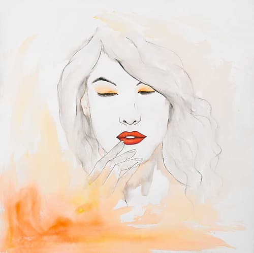 Portrait in Watercolor Art Print