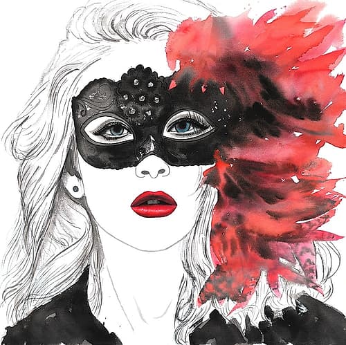 MASKED BALL Art Print