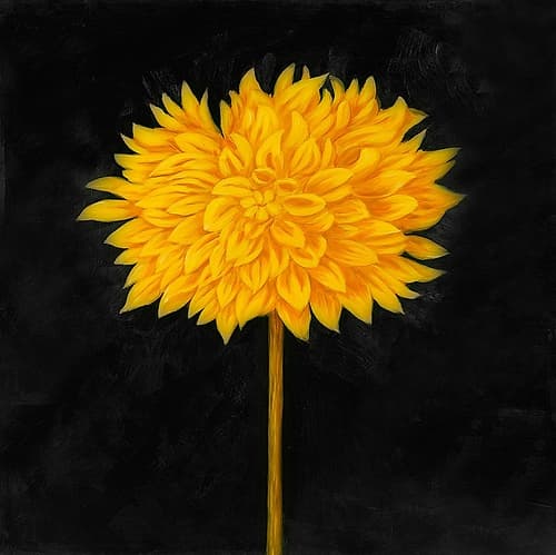 YELLOW DAHLIA Art Print