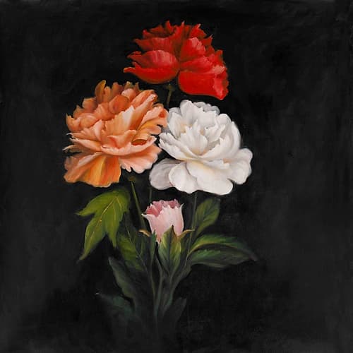 Three Beautiful Rose Flowers Art Print by Atelier B Art Studio