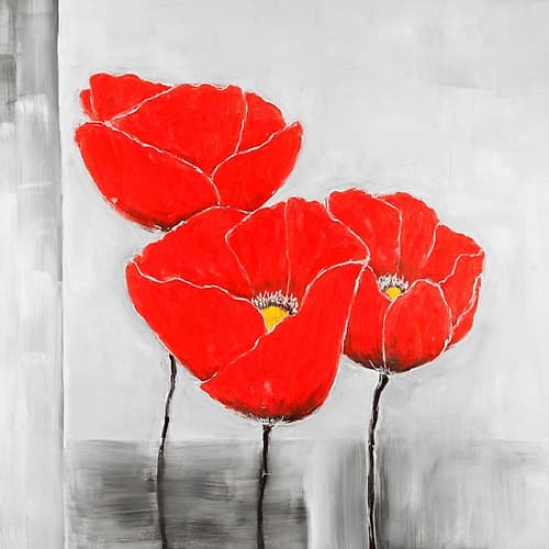 Poppy Flower Art Print by Atelier B Art Studio