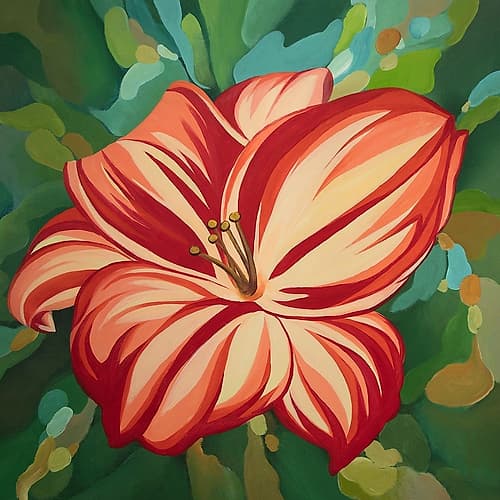 BLOOMING DAYLILIES Art Print