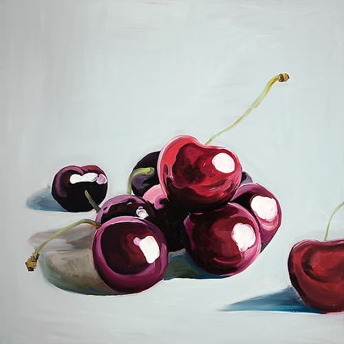 GLOSSY DARK CHERRIES Food Print