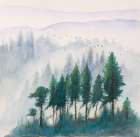 Mountains Landscape in Watercolor Art Print