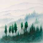Landscape in watercolor Art Print