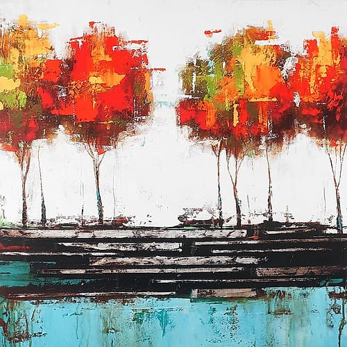 MODERN STYLE TREES Art Print by Atelier B Art Studio