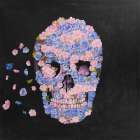 SKULL OF FLOWERS IN FLIGHT Art Print