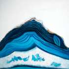 BLUE GEODE PROFILE Art Print